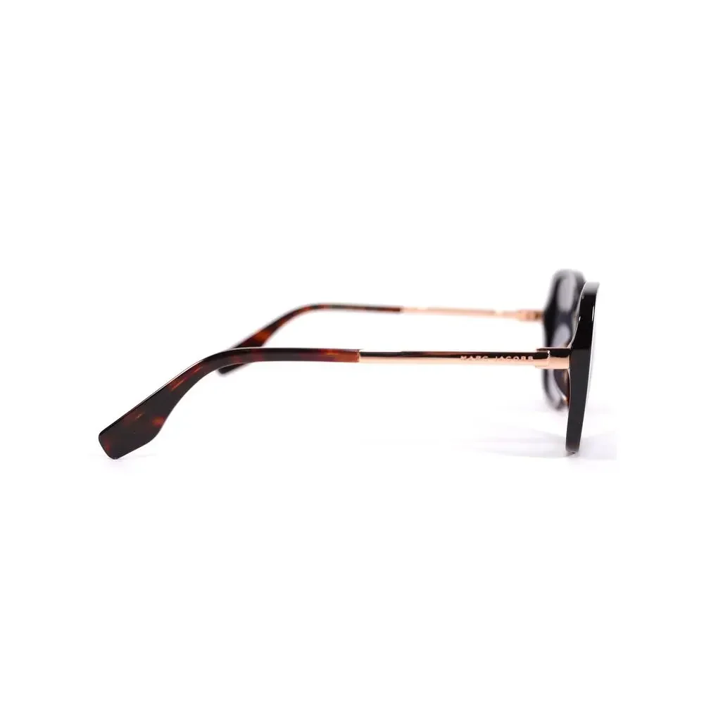 Marc Jacobs Womens Oval Butterfly Sunglasses-Black Brown Tortoise/Dark Grey-NWT